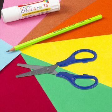 Ножницы 130мм метал ассорти европодвес Юнландия 1/12/288 (Клиент)