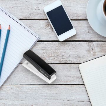 Степлер №24/6, 26/6 BRAUBERG STYLE до 25л черный 1/24