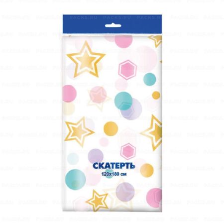Скатерть полиэтиленовая 120х180см Бумфети 1/50