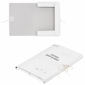 Папка для бумаг на завязках картон мелов BRAUBERG гарант. пл. 320г/м на 200 листов 1/25/150