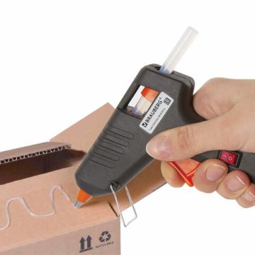 Клеевой пистолет 15Вт для стержня 7мм с выключателем BRAUBERG 1/24 (Клиент)