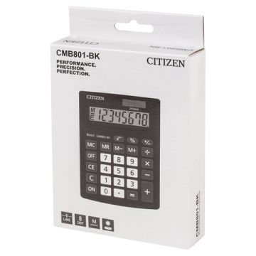 Калькулятор настольный CITIZEN BUSINESS LINE CMB801BK 8 разр дв.пит 102x137мм 1/50/100 (Клиент)