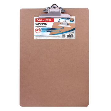 Доска-планшет с прижимом А3 32х46см МДФ BRAUBERG ECO 1/24 (клиент)