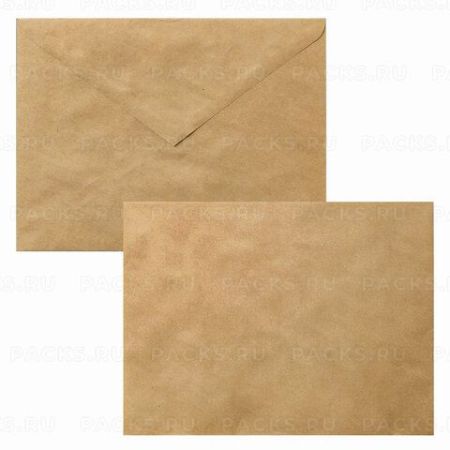 Конверты С5 162х229мм 90г/м2 треугольный клапан крафт клей (50шт) 1/20