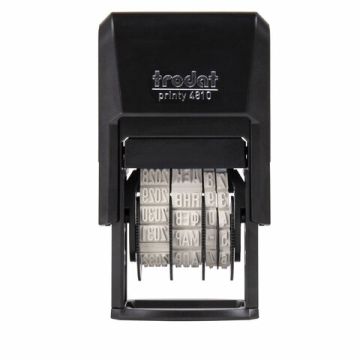 Датер-мини месяц буквами оттиск 20х4мм синий TRODAT 4810 корпус черный 1/10/1680 (клиент)