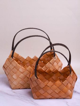Корзина плетеная 30х17х31см светлый шпон L GW980 1/1