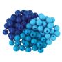Бусины для творчества ШАРИКИ, 8мм, 30г., бирюзовые, св.голубые, голубые, ОСТРОВ СОКРОВИЩ (вывод)