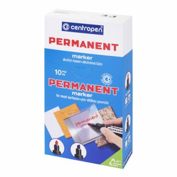 Маркер перманентный черный 1-4,6мм скошенный наконечник CENTROPEN 1/10/200