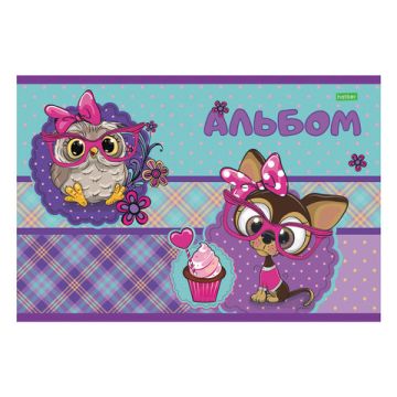 Альбом для рисования 24л А4 обложка офсет ассорти Хатбер 1/11