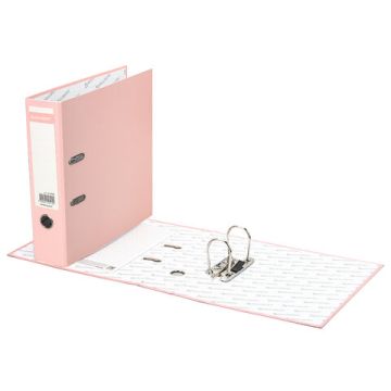 Папка-регистратор А4 75мм BRAUBERG ламинированная персиковая 1/20 (Клиент)