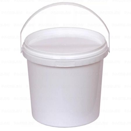 Ведро пищевое белое 5,7л с крышкой 40/40