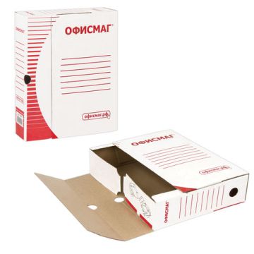Короб архивный с клапаном А4 (260х325мм) 150мм до 700л белый Офисмаг 1/50 (Клиент)
