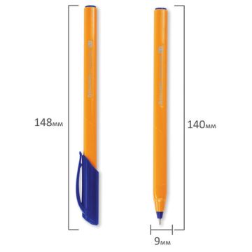 Ручка шариковая масляная синяя 0,7мм трехгранная BRAUBERG Extra Glide Orange 1/12/1200 (клиент)