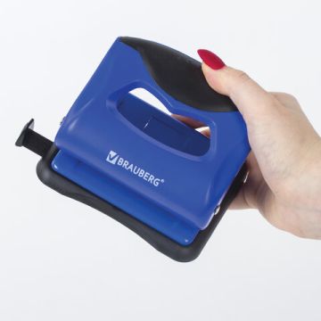 Дырокол на 20листов сине-черный Brauberg Jet Pro 1/12 (Клиент)