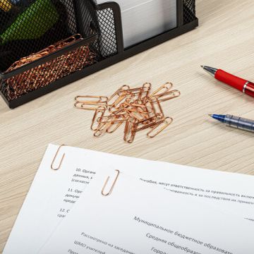 Скрепки 28мм 100шт омедненные BRAUBERG 1/10/300 (клиент)
