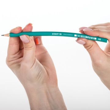 Карандаш ч/гр НВ пластиковый зеленый корпус без резинки заточ. STAFF EVERYDAY BLP-GRN 1/50