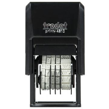 Датер-мини месяц цифрами для банка оттиск 204мм синий, корпус черный TRODAT 4810 BANK 1/10 (клиент)