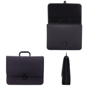 Портфель пласт. BRAUBERG котракт А4 370*280*120 мм, 2 отделения, черный 1/15 (клиент)