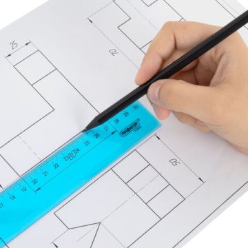 Линейка 30см пластиковая неоновая ассорти прозрачная ПИФАГОР 1/20/960 (Клиент)