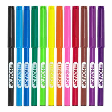 Фломастеры 12цв вентилируемый колпачок ПИФАГОР Веселая такса 1/12/144