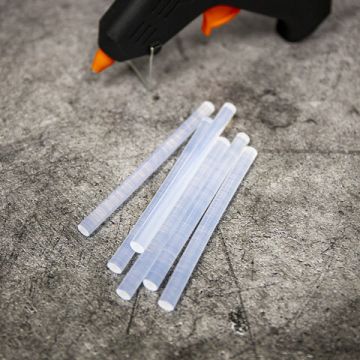 Клеевые стержни, диаметр 7 мм, длина 100 мм, прозрачные, комплект 6 шт., BRAUBERG 1/50/200