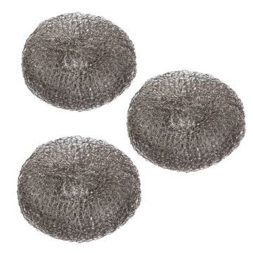 Мочалка для посуды металлическая (6шт) ЛАЙМА сетчатые по 15г 1/96 (клиент)