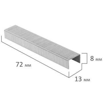 Скобы №23/8 1000шт до 40л Brauberg 1/20/240