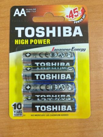 Элемент питания alkaline TOSHIBA АА (LR6) (4шт) 1/60