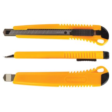 Нож канцелярский 9мм блистер фиксатор ассорти Standard Brauberg 1/48