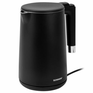 Чайник SONNEN KT-8719В двойные стенки объем 1,5л 2200 Вт черный 1/8 (Клиент)