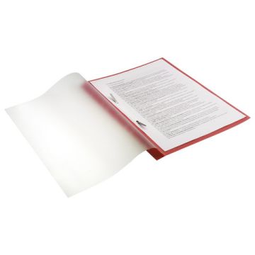 Скоросшиватель пластиковый BRAUBERG А4 140/180мкм красный 1/10 (Клиент)