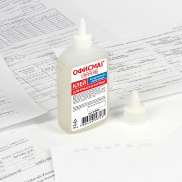 Клей канцелярский силикатный 110гр ОФИСМАГ 1/50