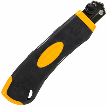 Нож канцелярский 25мм автофиксатор с резиновой вставкой мощный BRAUBERG EXTRA-DL 1/12/72 (Клиент)