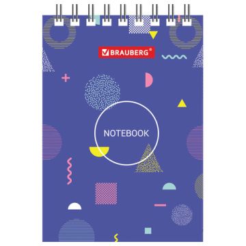 Блокнот 40л А7 75х105мм клетка гребень картон BRAUBERG Креатив 1/120