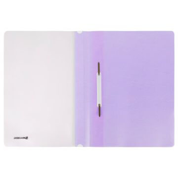 Папка скоросшиватель с прозр верхн лист BRAUBERG А4 лиловый 1/25 (Клиент)