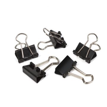 Зажимы для бумаг 19мм на 60л (12шт) черные в картонной коробке Staff 1/12