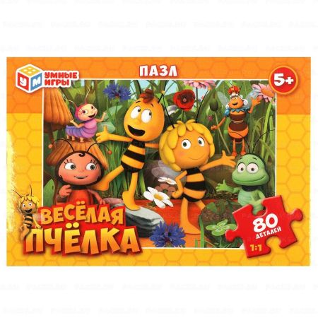 Пазл детский 80 элементов Веселая пчелка 1/16