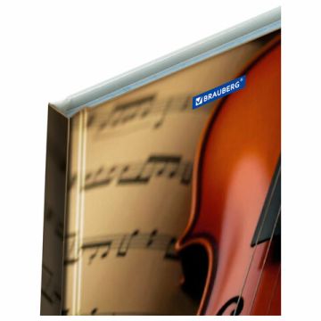 Дневник для музыкальной школы 48л твердый, BRAUBERG, выборочный лак, Симфония, 103601