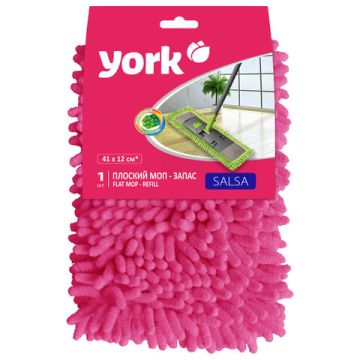 Насадка МОП плоская 42х12,5см YORK Salsa, карманы, ворсистая микрофибра1/24