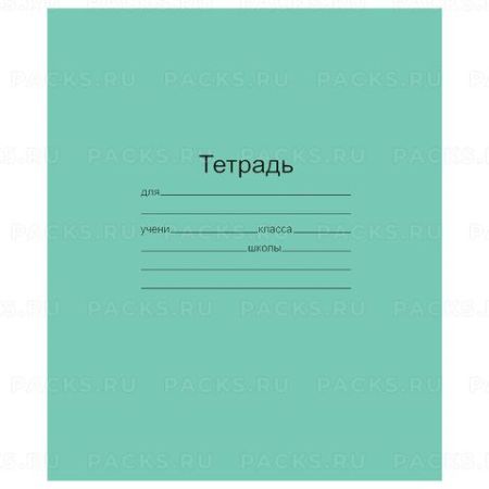 Тетрадь 12л клетка с полями ЗЕЛЕНАЯ Маяк 1/200