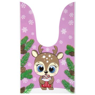 НГ Пакет подарочный (13,8х23) с ушками с зажимами полиэтилен 1/35