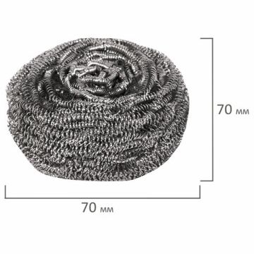 Мочалка для посуды металлическая большая спиральная 50г ЛАЙМА 1/144 (клиент)
