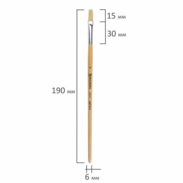 Кисть щетина плоская №6 BRAUBERG 1/30 (Клиент)