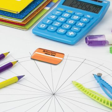 Ластик 60х18х12мм большой, скошенный, цвет ассорти 1/36