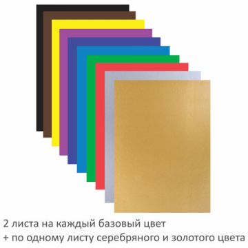 Цветная бумага А4 18л 10цв  мелованная Волшебная ЮНЛАНДИЯ 1/60