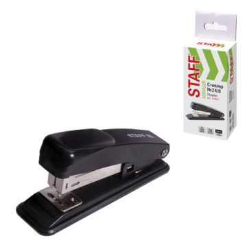 Степлер №24/6 26/6 до 20л металлический черный Manager STAFF 1/12/120