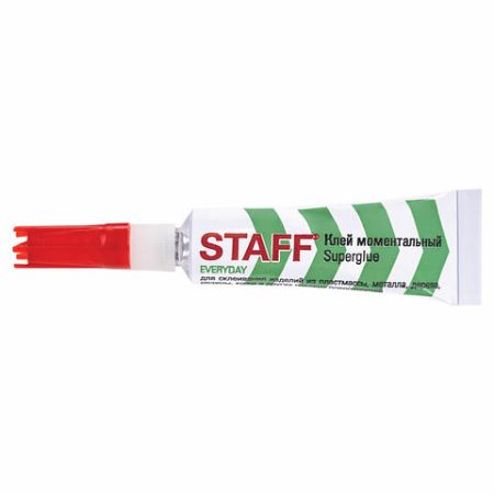 Клей моментальный (суперклей) STAFF EVERYDAY НОВАЯ УПАКОВКА, 3 г, на ленте, 604224