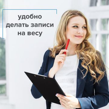 Папка-планшет STAFF А4 с прижимом и крышкой пластик черная 0,5мм 1/20 (клиент)