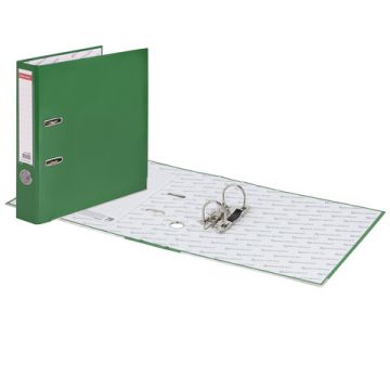 Папка-регистратор А4 50мм BRAUBERG прочная с уголком зеленая покр пластик 1/5 (Клиент)