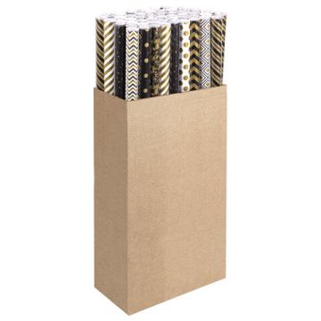 Бумага упаковочная 70х100см ЗОЛОТАЯ СКАЗКА Golden Pattern ассорти 1/50